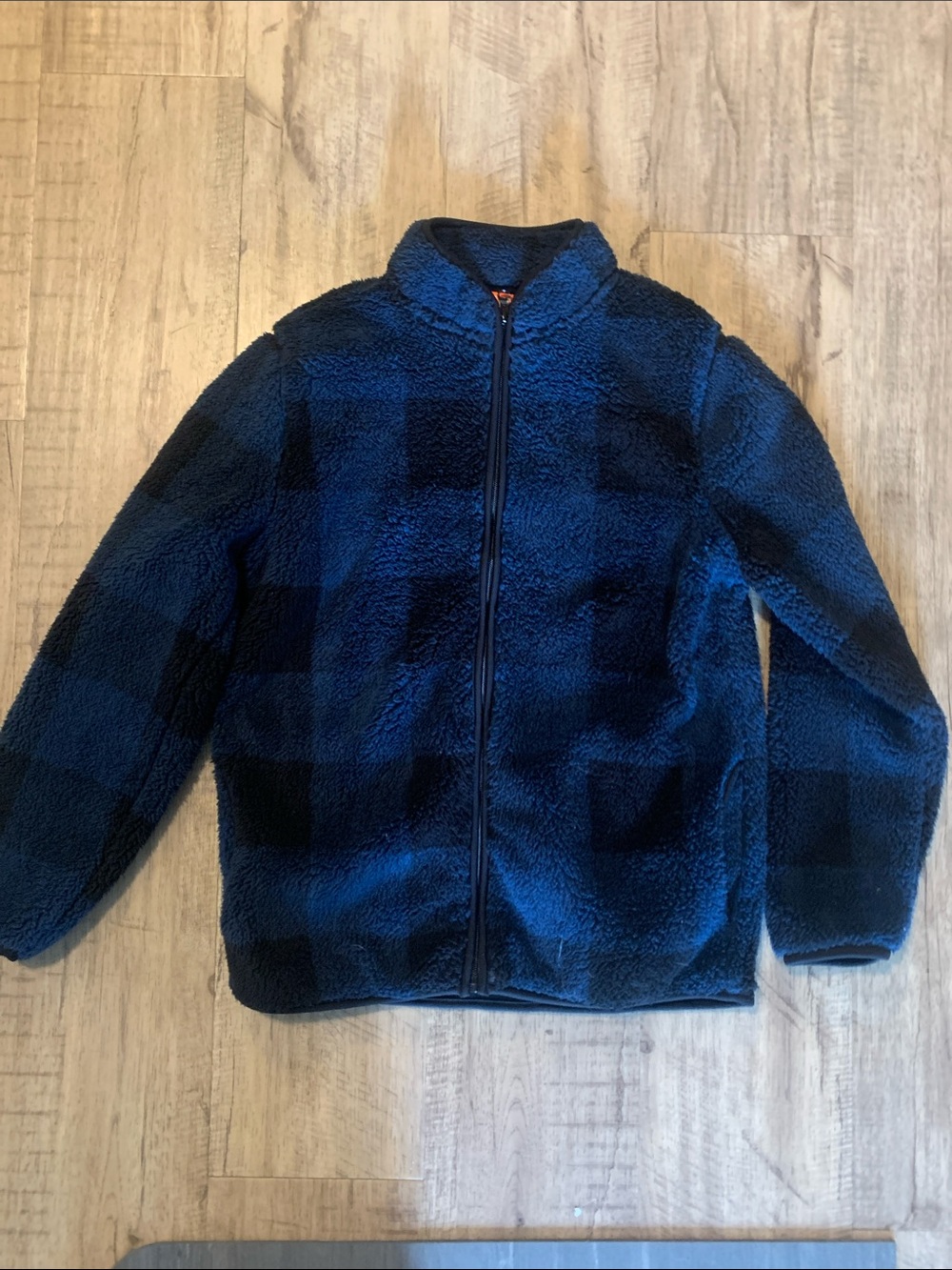 *cross posted* Joe Fresh Teddy Jacket - Blue/Black Checkered Pattern
